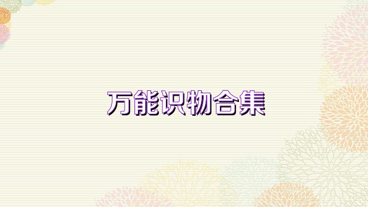 万能识物合集