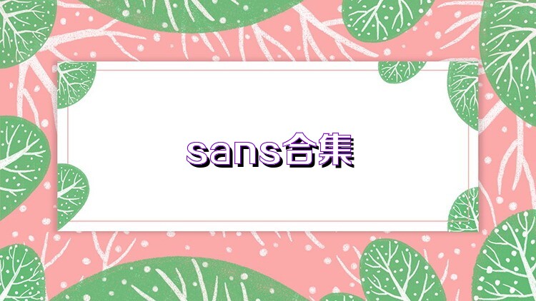 sans合集