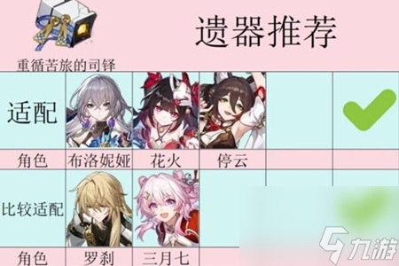 崩坏星穹铁道2.6新遗器适配角色介绍