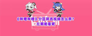 哔哩哔哩分区筛选视频功能怎么开