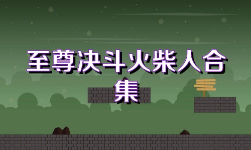 至尊决斗火柴人合集
