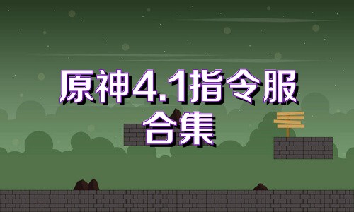 原神4.1指令服合集
