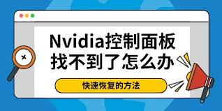 nvidia控制面板消失了如何解决