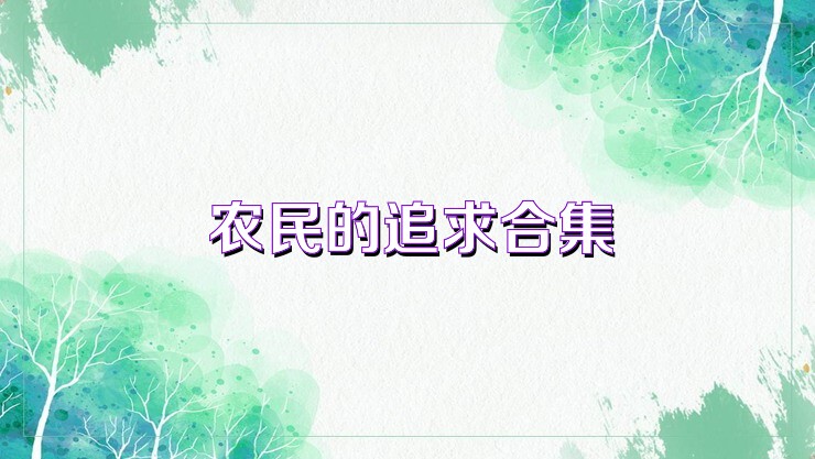 农民的追求合集