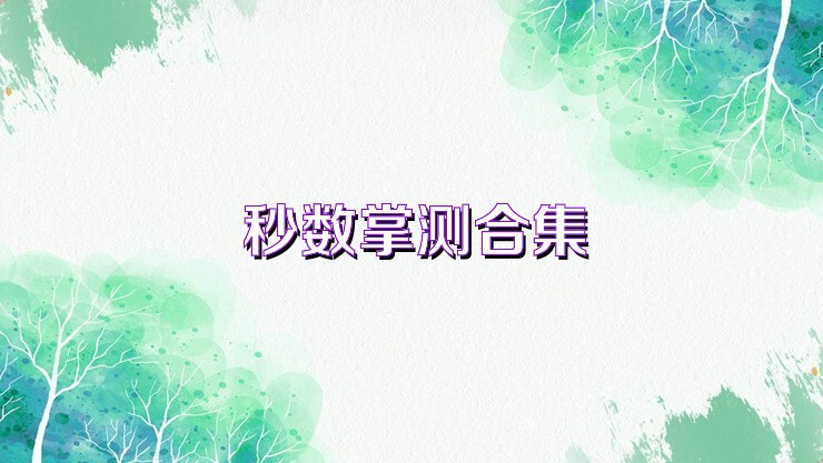 秒数掌测合集
